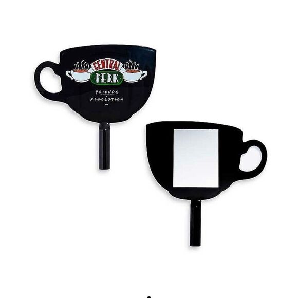 Friends x revolution beauty/makeup central perk coffee cup handheld mirror nwt - Picture 1 of 3